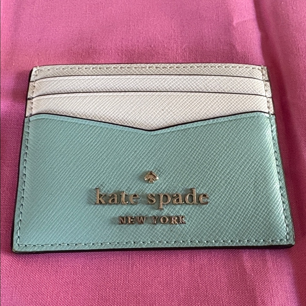 Kate Spade staci small slim card holder Poolside Multi- Preowned